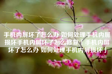 手机内屏坏了怎么办 如何处理手机内屏损坏手机内屏坏了怎么修复「手机内屏坏了怎么办 如何处理手机内屏损坏」